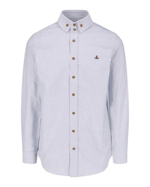 Vivienne Westwood Blue Two Button Krall Shirt for men