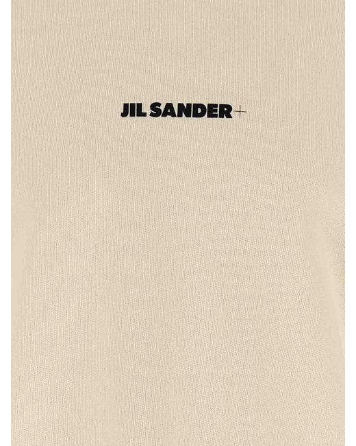 Jil Sander White Logo Sweatshirt for men