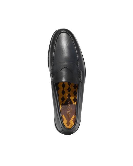 Doucal's Black Penny Loafer for men