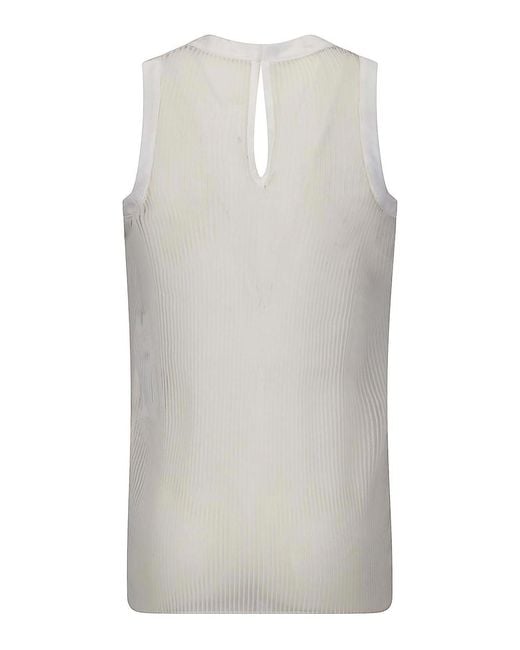 Sacai Gray Chiffon Tank Top