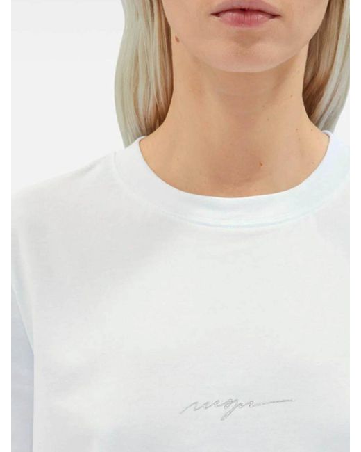 MSGM White Logo T-Shirt