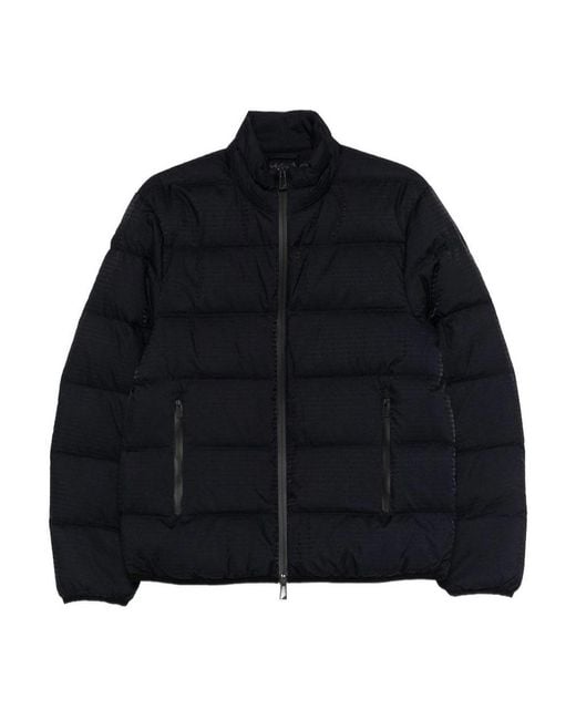 Emporio Armani Blue Nylon Down Jacket for men