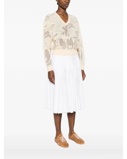 Dries Van Noten White Torion 3733 Wksweater