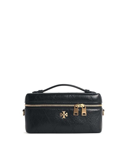 Tory Burch Black Charlie Matelass' Mini Beauty Case