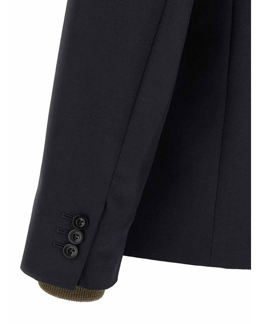 Sacai Black Bomber Insert Blazer for men