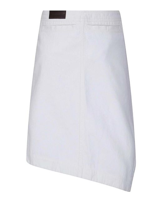 Lemaire White Asymmetric Skirt