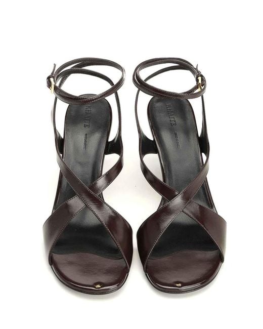 Khaite White Liria Leather Sandals