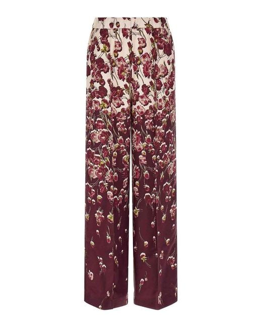 F.R.S For Restless Sleepers Red Palazzo Pants With Piping