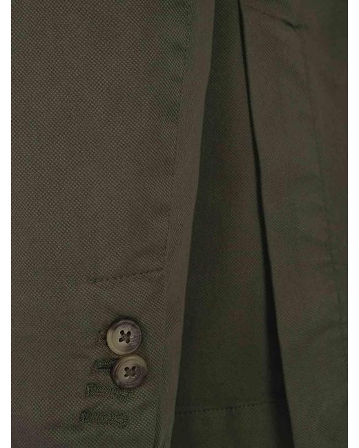 RUSSO CAPRI Green Oxford Cotton Blazer for men