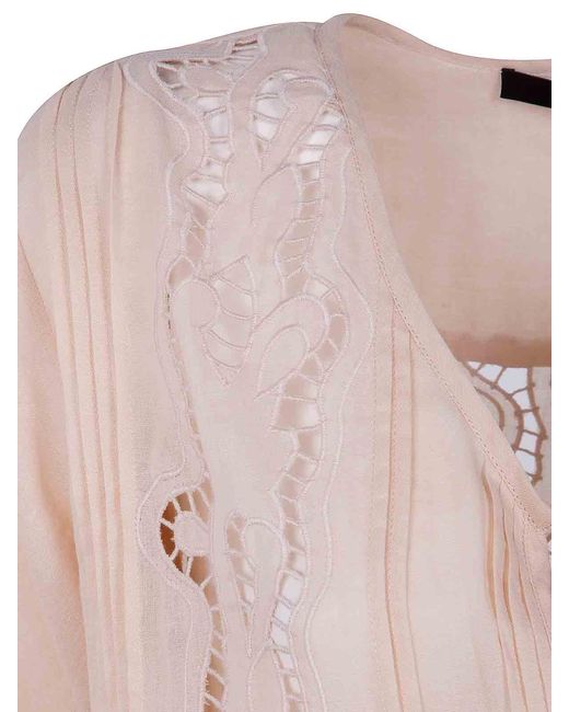 Seventy Pink Ramie Embroidered Dress