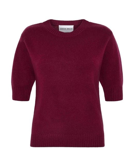 EMERSON RENALDI Red Crew Neck Sweater