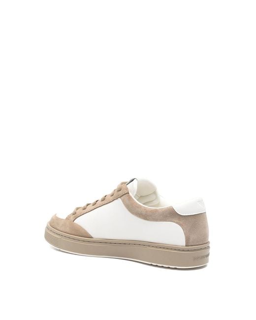 Emporio Armani Natural Leather Sneakers for men