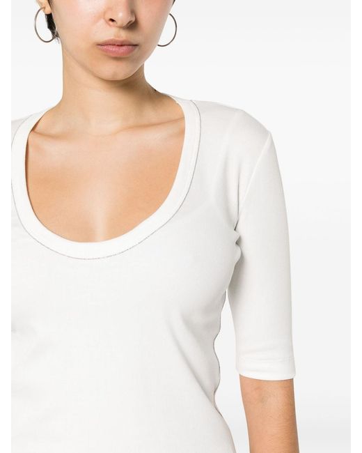 Fabiana Filippi White Cotton T-Shirt