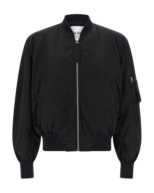 The Attico Black 'Anja' Bomber Jacket