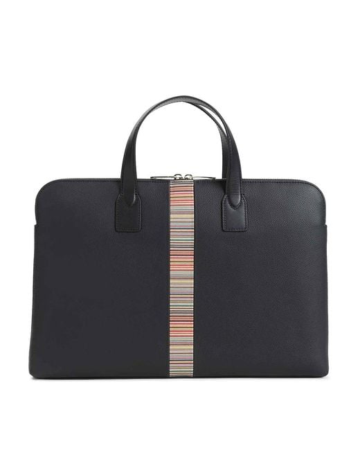 Paul Smith Black Signature Stripe Handbag for men