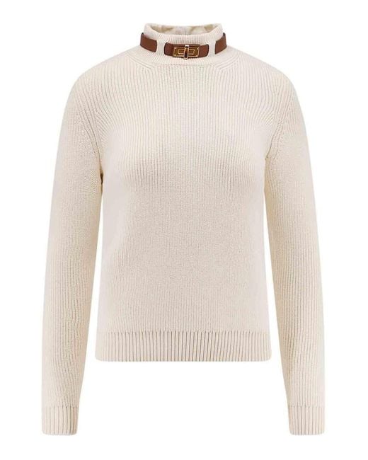 Elisabetta Franchi White Wool Mixed Shirt