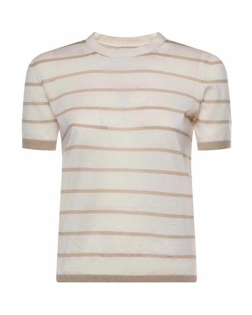 Max Mara White Cashmere And Silk Sweater