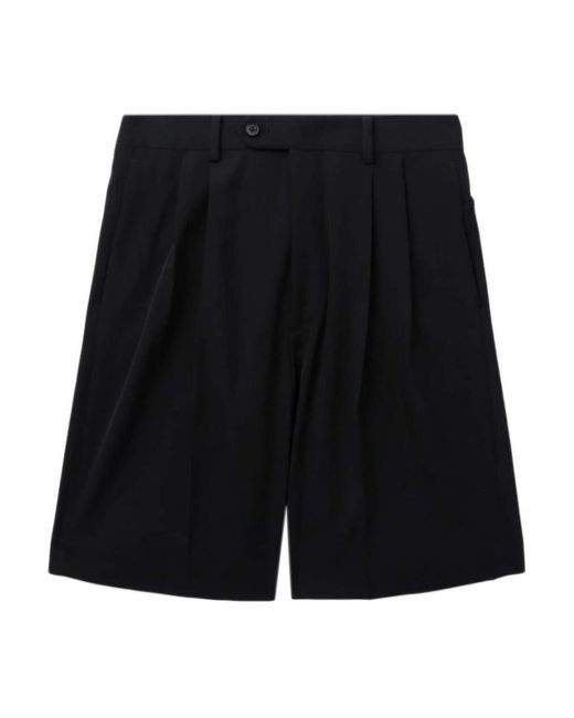 Auralee Black Wool Shorts for men