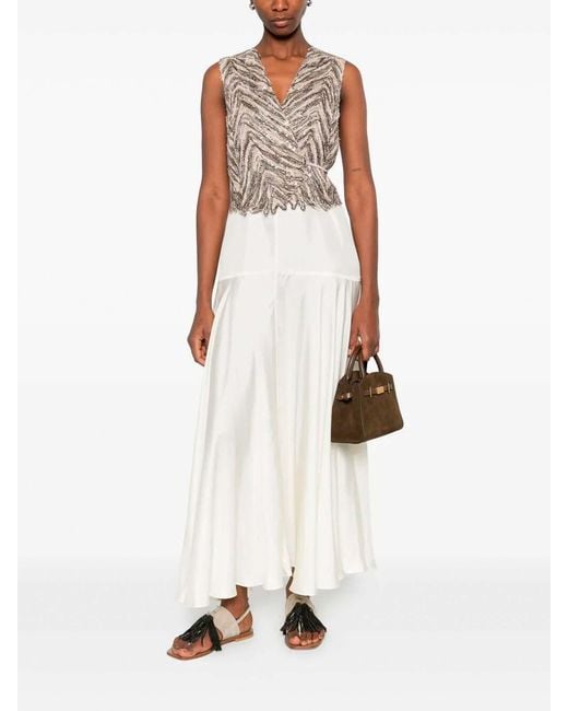Brunello Cucinelli White Knitted Vest