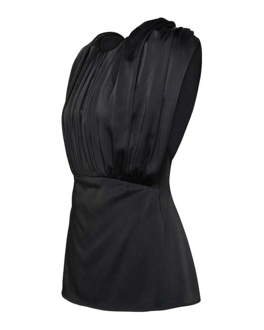 Jil Sander Black Acetate Blend Top