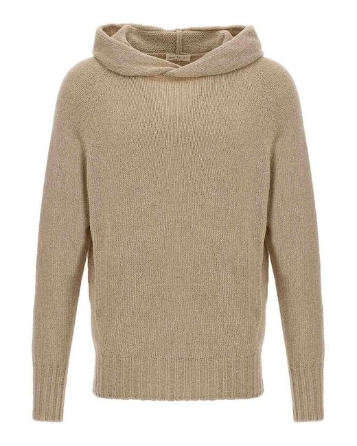 Ma'ry'ya Natural Hooded Sweater for men