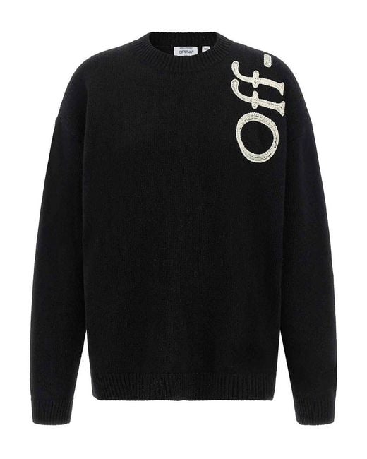 Off-White c/o Virgil Abloh Black Vertical Bookish' Sweater