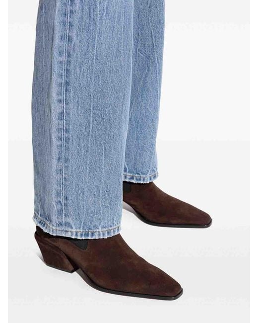 Paris Texas Black Suede Ankle Boots