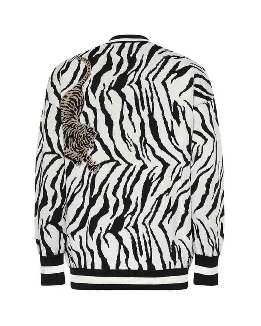 Akep Black Zebra-Pattern Jacket