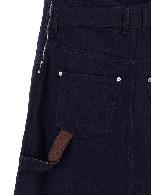 J.W. Anderson Blue 'Twisted Workwear' Dress