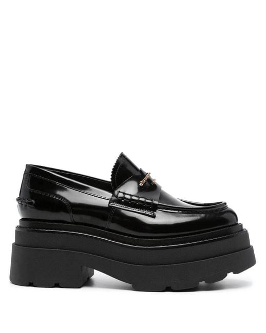Alexander Wang Black Carter 75 Platform Loafers