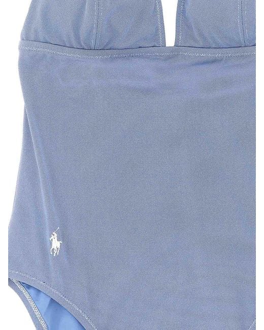 Polo Ralph Lauren Blue One-Piece Swimsuit