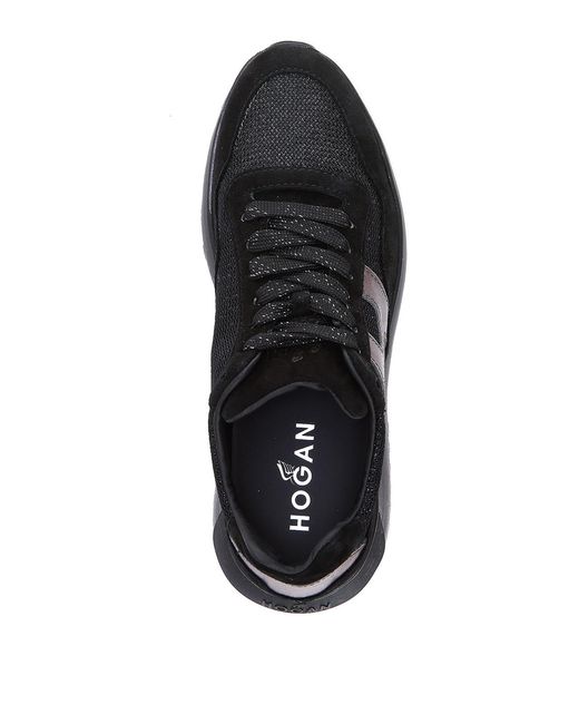 Hogan Black Interactive³ Suede And Lurex Sneakers