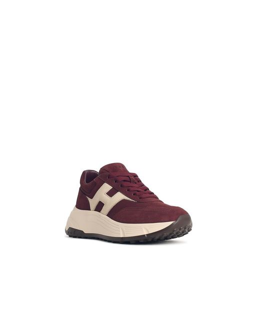 Hogan Purple Hi-Fi' Burgundy Suede Sneakers