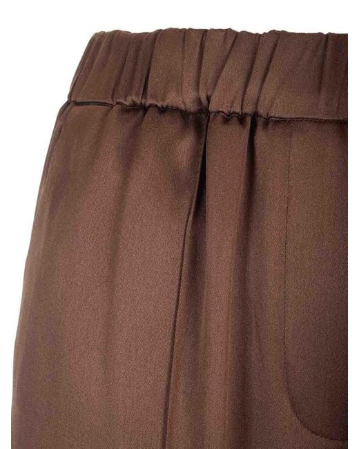 Loewe Brown Silk Pajama Trousers