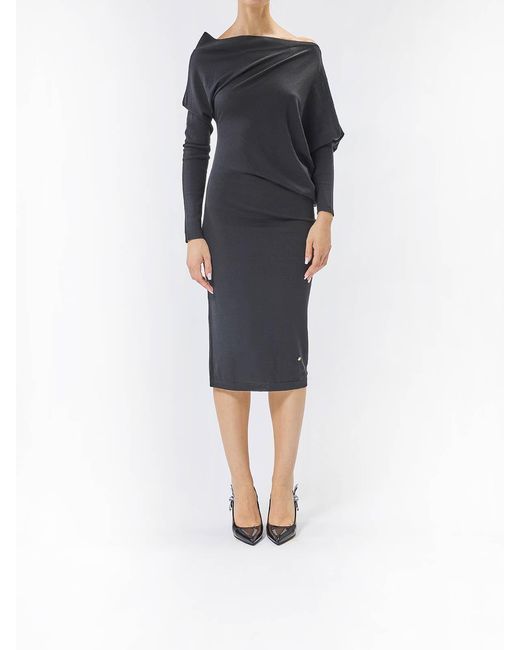 Moschino Black Asymmetric Dress