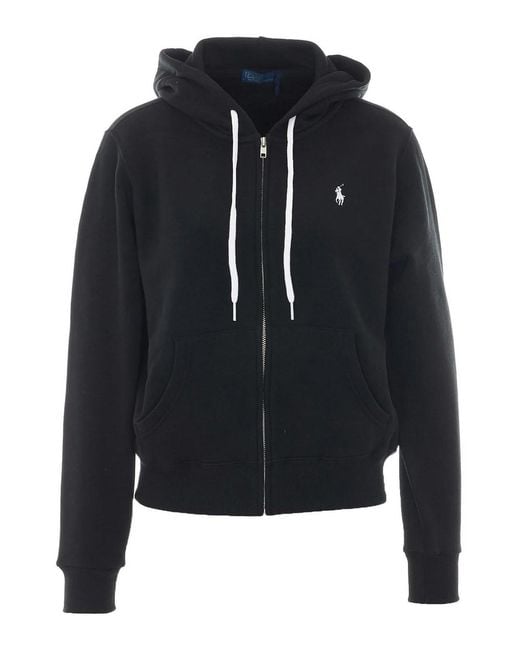 Polo Ralph Lauren Blue Polo Logo Zip Up Hoodie