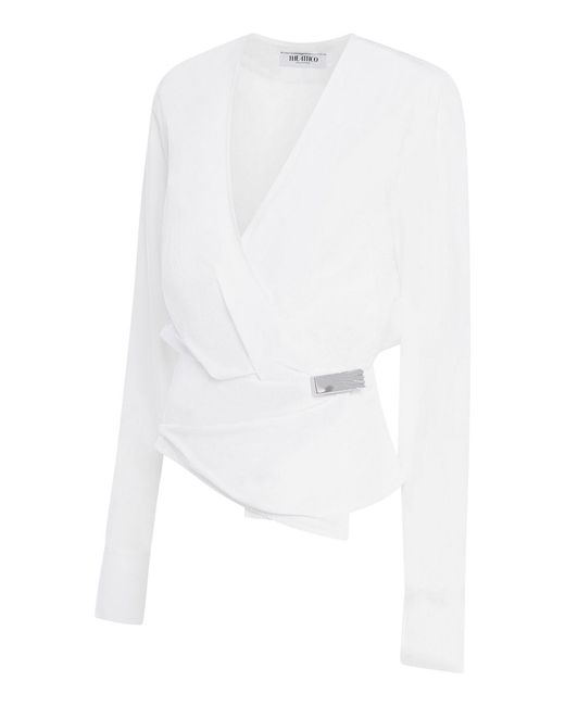 The Attico White Cotton Popl