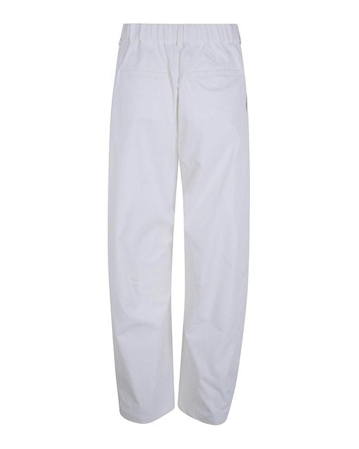Herno White Wide Leg Trousers