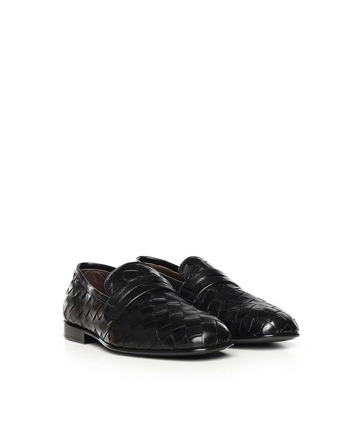 Giuliano Galiano Black Queen Leather Loafers for men