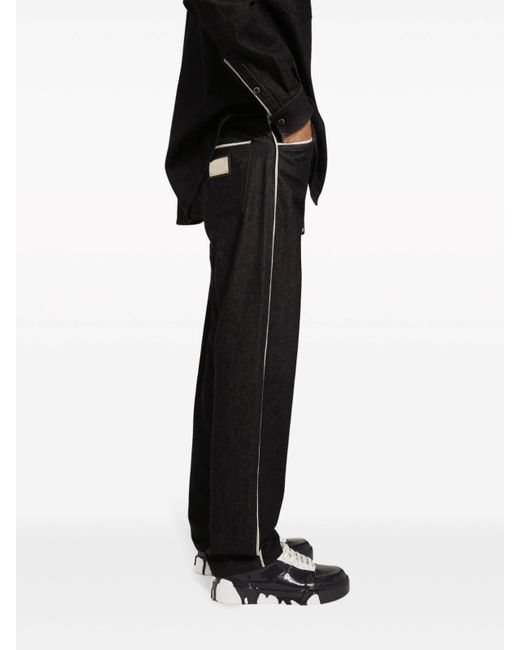 Dolce & Gabbana Black Straight Leg Denim for men