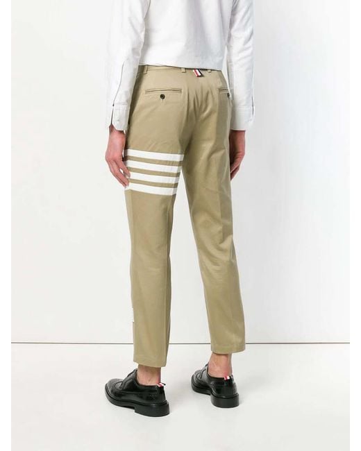 Thom Browne Natural Trouser In Cotton Twill for men