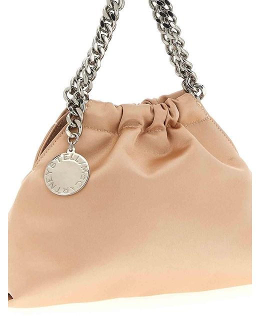 Stella McCartney Natural Falabella Mini Drawstring Crossbody Bag
