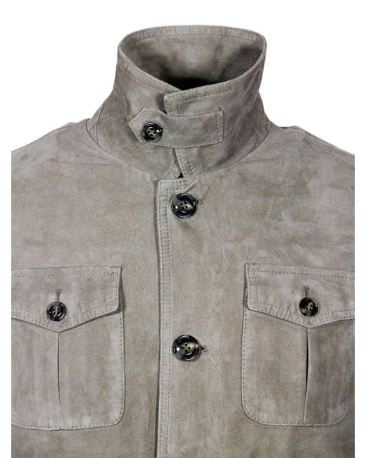 Barba Napoli Gray Naples Jackets for men