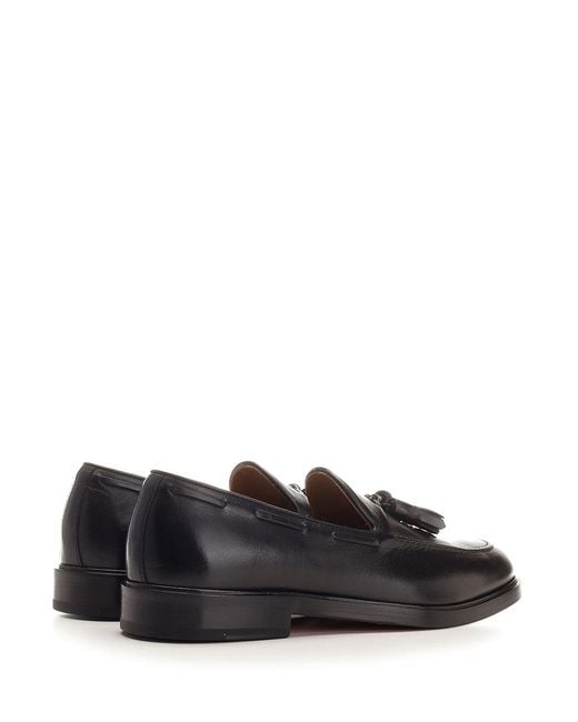 Corvari Black Moccasin With Tassels for men