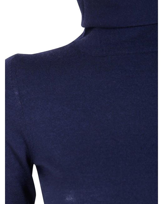 Base London Blue Turtle Neck Sweater