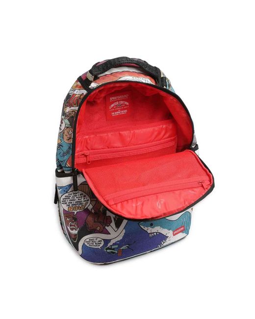 Sprayground Blue 305 Retro Comic Dlxr Backpack for men