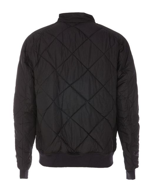 Barbour Black Quilted Bomber Jacket for men