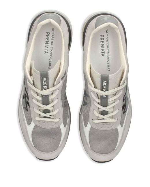 Premiata White Flat Shoes for men