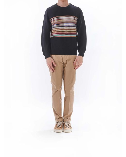 Paul Smith Black Classic Row Strip Shirt Ps for men