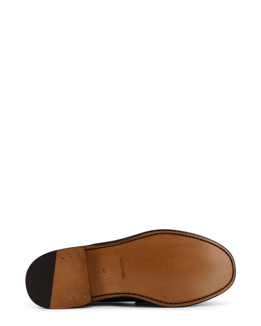 Tom Ford Black Leather Moccasin for men